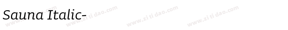 Sauna Italic字体转换